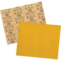 Feuille abrasive dor&eacute;e 12545, 9" x 11", Grain 180, Oxyde d'aluminium Brunswick Fyr & Safety