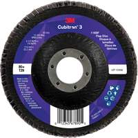 Disque &agrave; lamelles conique 1169F Cubitron 3, 4-1/2" x 7/8", Type T29, Grain 80+, C&eacute;ramique Brunswick Fyr & Safety