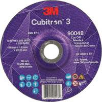 Cubitron 60+ Grit 3 Cut-Off Wheel, 6" x 0.045", 7/8" Arbor, Type T27, Ceramic, 10200 RPM Brunswick Fyr & Safety