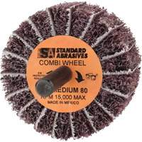 Roue Combi Buff and Blend 898001 Standard Abrasives, 2" dia. x 1" la, Arbre 1/4", Oxyde d'aluminium Brunswick Fyr & Safety