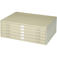 Steel Plan Files, 5 Drawers, 53-3/8" W x 41-3/8" D x 16-1/2" H Brunswick Fyr & Safety