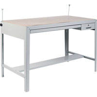 Precision Drafting Table Base, 56-3/8" W x Grey OA912 | Brunswick Fyr & Safety