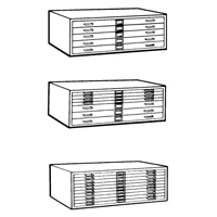 Steel Plan Files, 5 Drawers, 40-3/8" W x 29-3/8" D x 16-1/2" H Brunswick Fyr & Safety