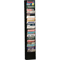 Literature Storage Racks, Stationary, 20 Slots, Steel, 9-3/4" W x 4-1/8" D x 58" H OC538 | Brunswick Fyr & Safety