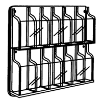 Pr&eacute;sentoirs, Mural, 9 fentes, Plastique, 30" la x 2" p x 36-7/8" h Brunswick Fyr & Safety