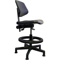 Ergonomic Seating, Polyurethane, Black, 250 lbs. Capacity OD514 | Brunswick Fyr & Safety