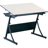 PlanMaster Height-Adjustable Drafting Table, 43" W x 29-1/2" - 37-1/2" H, Black OK005 | Brunswick Fyr & Safety