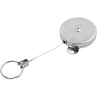 Self Retracting Key Chains, Chrome, 48" Cable, Mounting Bracket Attachment Brunswick Fyr & Safety