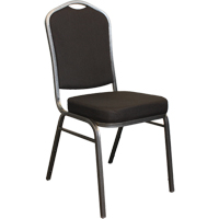 Chaises empilables, Tissu, Hauteur 37", Capacit&eacute; 275 lb, Noir Brunswick Fyr & Safety