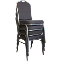 Chaises empilables, Tissu, Hauteur 37", Capacit&eacute; 275 lb, Noir Brunswick Fyr & Safety