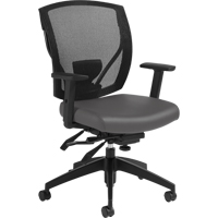 Multi-Tilter Arm Chairs, Vinyl, Charcoal, 300 lbs. Capacity Brunswick Fyr & Safety