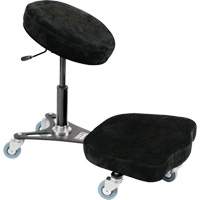 Flex™ Ergonomic Welding Chair, Mobile, Adjustable, Fabric Seat, Black/Grey OP427 | Brunswick Fyr & Safety