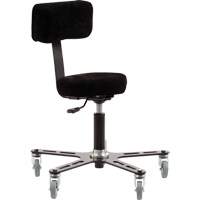 SF 150™ Ergonomic Welding Chair, Mobile, Adjustable, Fabric Seat, Black/Grey OP454 | Brunswick Fyr & Safety