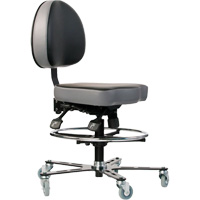TF180 Welding Grade Ergonomic Chair, Suede, Black, 300 lbs. Capacity OP492 | Brunswick Fyr & Safety