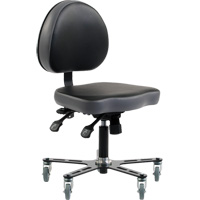 SF 180™ Multi-Tilt Ergonomic Chair, Mobile, Adjustable, Vinyl Seat, Black/Grey OP500 | Brunswick Fyr & Safety