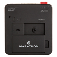 R&eacute;veille-matin de bureau, Analogique, &agrave; piles, 3,5" la x 1,5" p x 3,75" h, Noir Brunswick Fyr & Safety