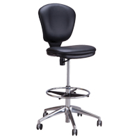 Metro™ Extended-High Chair, Vinyl, Black, 250 lbs. Capacity OP693 | Brunswick Fyr & Safety
