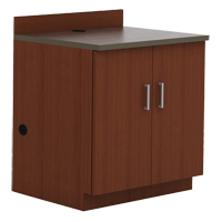 Modular Base Cabinet, Melamine, 2 Shelves, 39" H x 36" W x 25" D, Mahogany OP750 | Brunswick Fyr & Safety