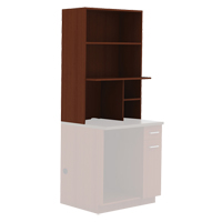 Modular Cabinet, Melamine, 3 Shelves, 48" H x 36" W x 18" D, Mahogany OP758 | Brunswick Fyr & Safety