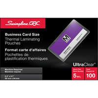 Swingline™ GBC<sup>®</sup> UltraClear™ Laminating Business Card Pouches OP832 | Brunswick Fyr & Safety