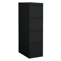 Vertical Filing Cabinet, Steel, 4 Drawers, 15-1/7" W x 25" D x 52" H, Black Brunswick Fyr & Safety