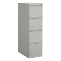 Vertical Filing Cabinet, Steel, 4 Drawers, 15-1/7" W x 25" D x 52" H, Grey Brunswick Fyr & Safety