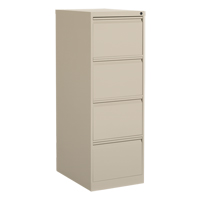Vertical Filing Cabinet, Steel, 4 Drawers, 18-1/7" W x 25" D x 52" H, Beige Brunswick Fyr & Safety