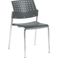 Armless Stacking Chairs, Plastic, 33" High, 300 lbs. Capacity, Grey OP932 | Brunswick Fyr & Safety