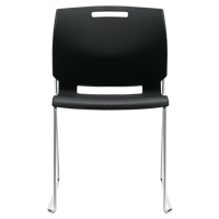 Chair, Plastic, 32-1/2" High, 300 lbs. Capacity, Black OP933 | Brunswick Fyr & Safety