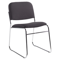 Armless Chair, Fabric, 30" High, 200 lbs. Capacity, Black OP936 | Brunswick Fyr & Safety