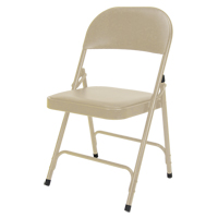Vinyl Padded Folding Chair, Steel, Beige, 300 lbs. Weight Capacity OP963 | Brunswick Fyr & Safety