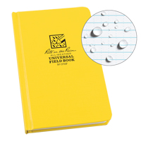 Bound Book, Hard Cover, Yellow, 160 Pages, 4-5/8" W x 7-1/4" L Brunswick Fyr & Safety