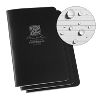 All-Weather Notebook, Soft Cover, Black, 48 Pages, 4-5/8" W x 7" L Brunswick Fyr & Safety