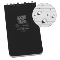 Pocket Top-Spiral Notebook, Soft Cover, Black, 100 Pages, 3" W x 5" L Brunswick Fyr & Safety