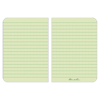 Memo Book, Soft Cover, Green, 112 Pages, 3-1/2" W x 5" L OQ416 | Brunswick Fyr & Safety