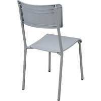 Ventura Stacking Chair, Polypropylene, 36" High, 300 lbs. Capacity, Grey OQ722 | Brunswick Fyr & Safety