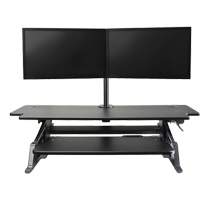 Goya™ Sit-Stand Workstation, Desktop Unit, 20" H x 42" W x 16" D, Black OQ762 | Brunswick Fyr & Safety