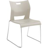 Duet Armless Training Chair, Plastic, 33-1/4" High, 350 lbs. Capacity, White Brunswick Fyr & Safety