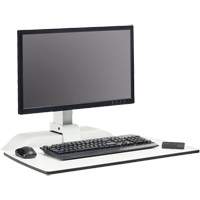 Soar™ Sit/Stand Electric Desk with Single Monitor Arm, Desktop Unit, 36" H x 27-3/4" W x 22" D, White OQ925 | Brunswick Fyr & Safety