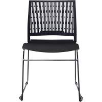 Activ™ Series Stacking Chairs, Polypropylene, 32-3/8" High, 250 lbs. Capacity, Black OQ954 | Brunswick Fyr & Safety
