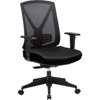 Activ™ Series Premium Synchro-Tilt Adjustable Chair, Fabric/Mesh, Black, 250 lbs. Capacity OQ962 | Brunswick Fyr & Safety