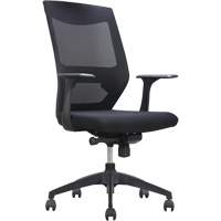 Chaise de bureau ajustable &agrave; basculement synchronis&eacute; s&eacute;rie Activ, Tissu/Mailles, Noir, Capacit&eacute; 275 lb Brunswick Fyr & Safety