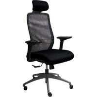 Chaise de bureau ajustable série Era<sup>MC</sup> avec appui-tête, Tissu/Mailles, Noir, Capacité 250 lb OQ968 | Brunswick Fyr & Safety