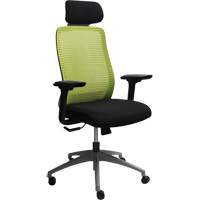 Chaise de bureau ajustable série Era<sup>MC</sup> avec appui-tête, Tissu/Mailles, Vert, Capacité 250 lb OQ969 | Brunswick Fyr & Safety
