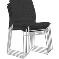 Chaises empilables, Polypropyl&egrave;ne, Hauteur 32-3/8", Capacit&eacute; 250 lb, Noir Brunswick Fyr & Safety