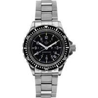 Grey Maple Large Diver's Automatic Watch with Stainless Steel Bracelet, Digital, Battery Operated, 41 mm, Silver OR479 | Brunswick Fyr & Safety