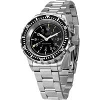 Grey Maple Large Diver's Automatic Watch with Stainless Steel Bracelet, Digital, Battery Operated, 41 mm, Silver OR479 | Brunswick Fyr & Safety