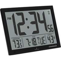 Slim Jumbo Self-Setting Wall Clock, Digital, Battery Operated, White OR503 | Brunswick Fyr & Safety
