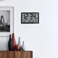 Slim Jumbo Self-Setting Wall Clock, Digital, Battery Operated, White OR503 | Brunswick Fyr & Safety