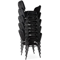 Chaises empilables, Tissu, Hauteur 32", Capacit&eacute; 250 lb, Noir Brunswick Fyr & Safety